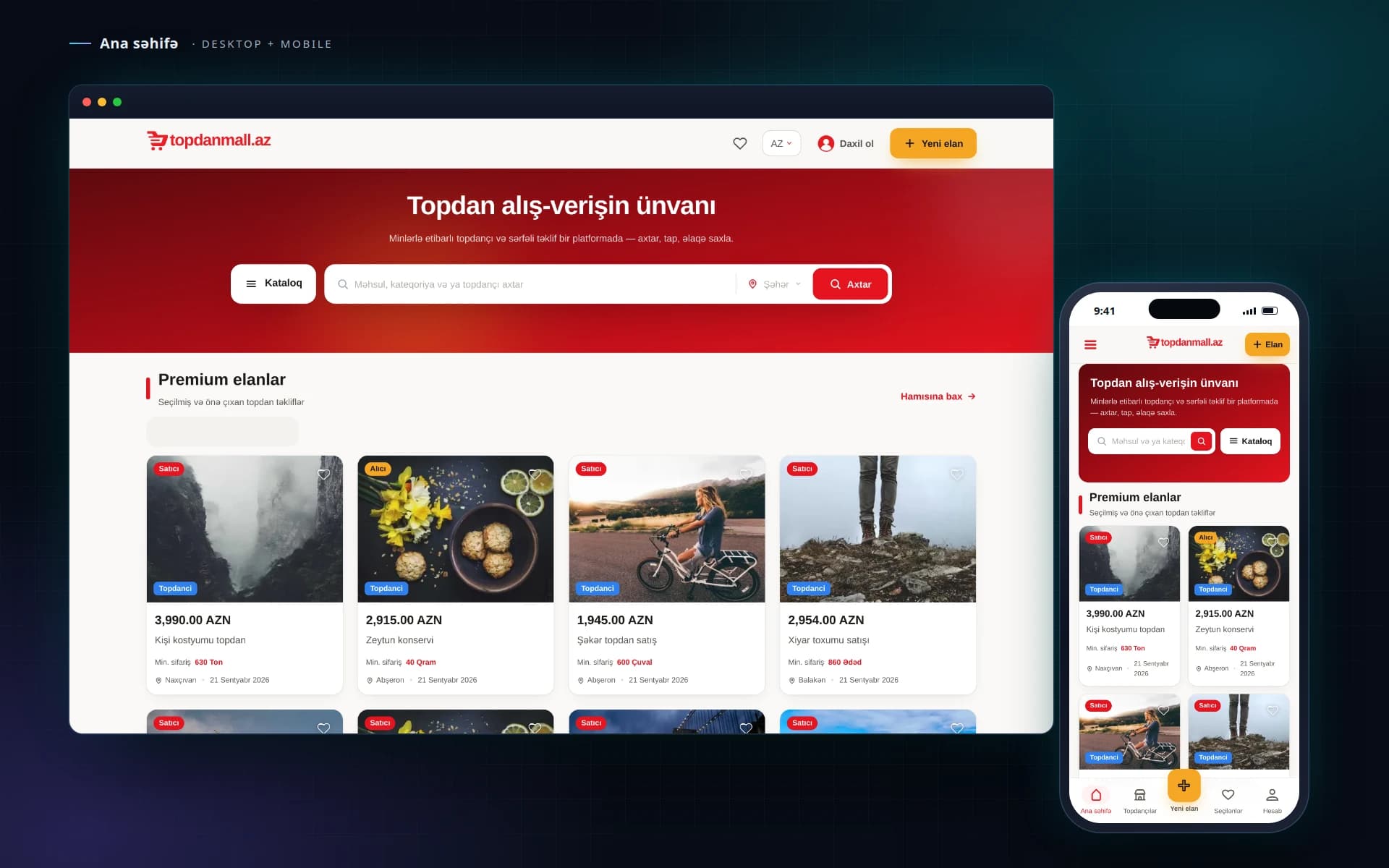 TopdanMall — topdan alış-veriş elanları platforması